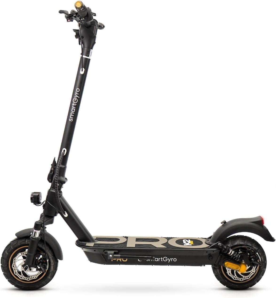 smartGyro K2 PRO Black - Trotinete elétrico de 48 V 1000 W, 15 000 mAh, suspensões dianteiras e traseiras, ecrã multifunções, rodas de 10 pneus (Black 1000 w 15 Ah)