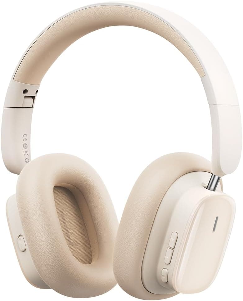 Baseus Noise Cancelling Headphones Over Ear, auriculares ANC com som LHDC, som de embrulho 3D, 100H de vida útil da bateria, microfones ENC, auriculares Bluetooth 5.3 sem fios dobráveis