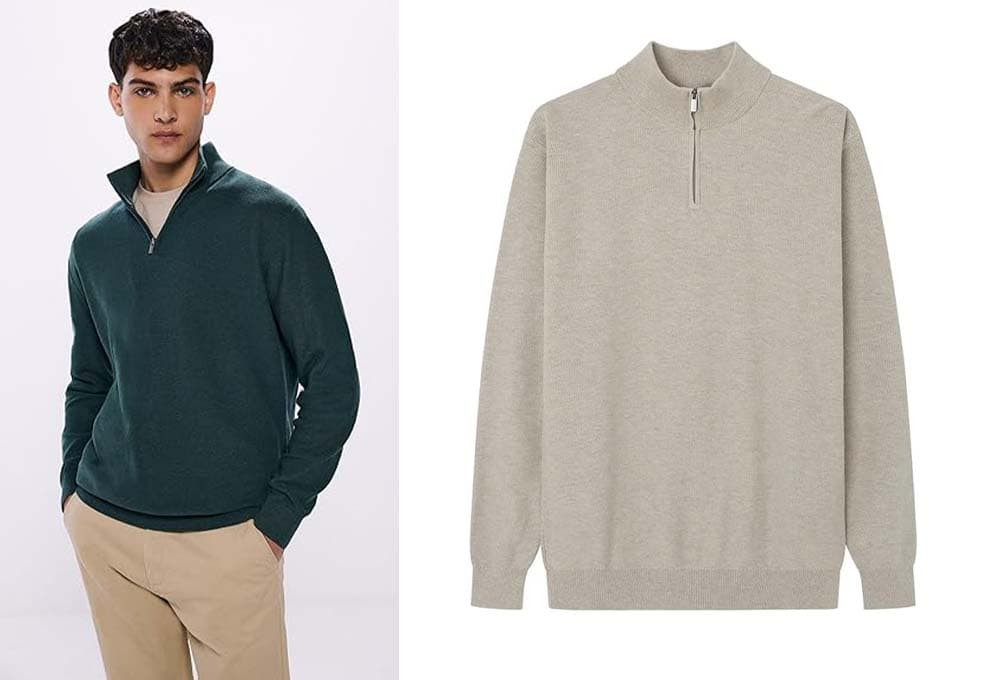 Springfield | Camisola de malha com fecho para homem