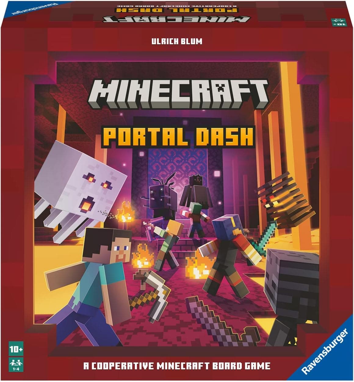 Ravensburger - Minecraft Portal Dash, conjunto de mesa para toda a família, 1-5 jogadores, ideia de presente para adultos e crianças a partir de 7 anos, versão em espanhol