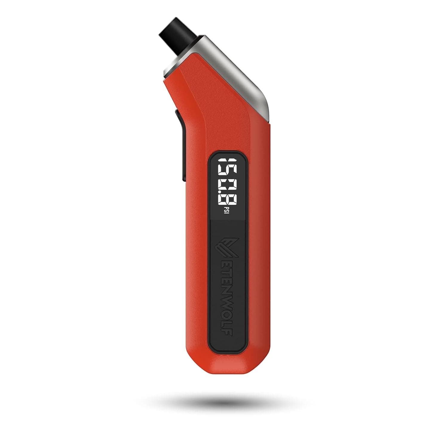 ETENWOLF Medidor digital de pressão de pneus 0,20 - 13,79 bar, calibrado de acordo com a norma ANSI B40,7 Grau 2A (±0,5%), com ecrã LED retroiluminado, laranja brilhante