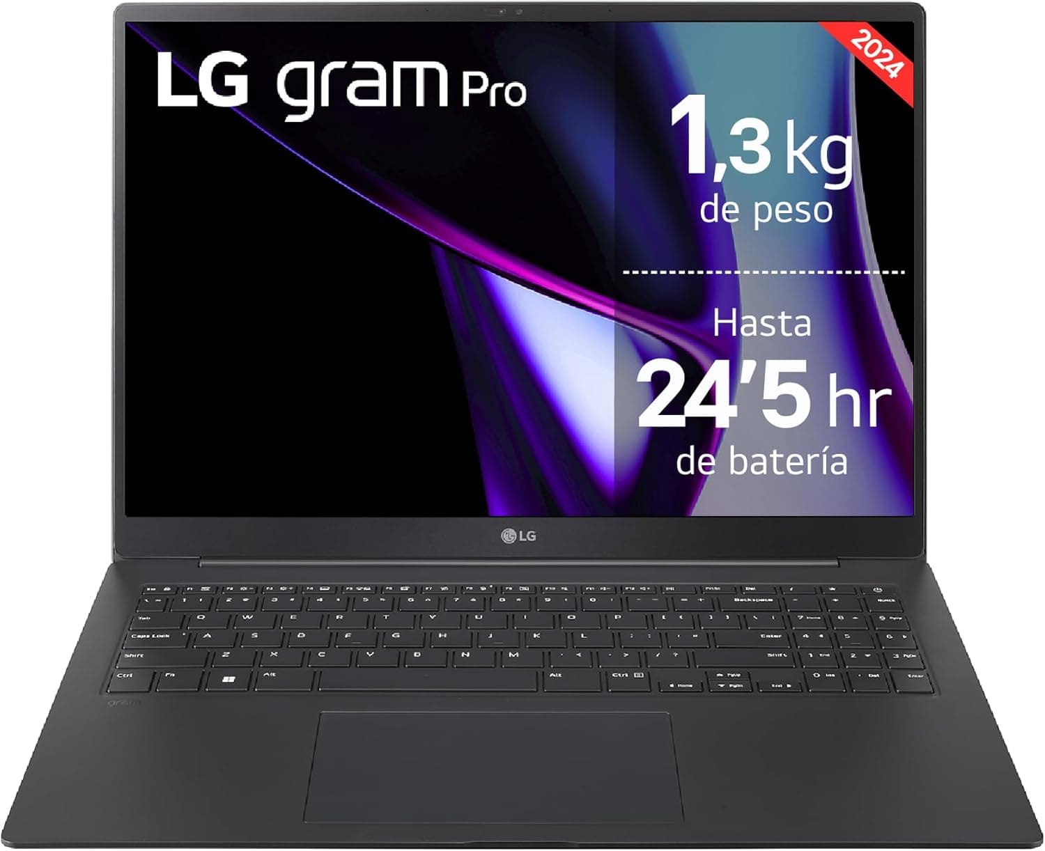 LG gram Pro 16Z90SP-A.AD88B Computador portátil ultraleve de 40,6 cm, OLED, Intel Core Ultra 7, 32 GB RAM, 1TB SSD, bateria até 24,5 h, 1,2 kg, NVIDIA RTX3050, W11 Home