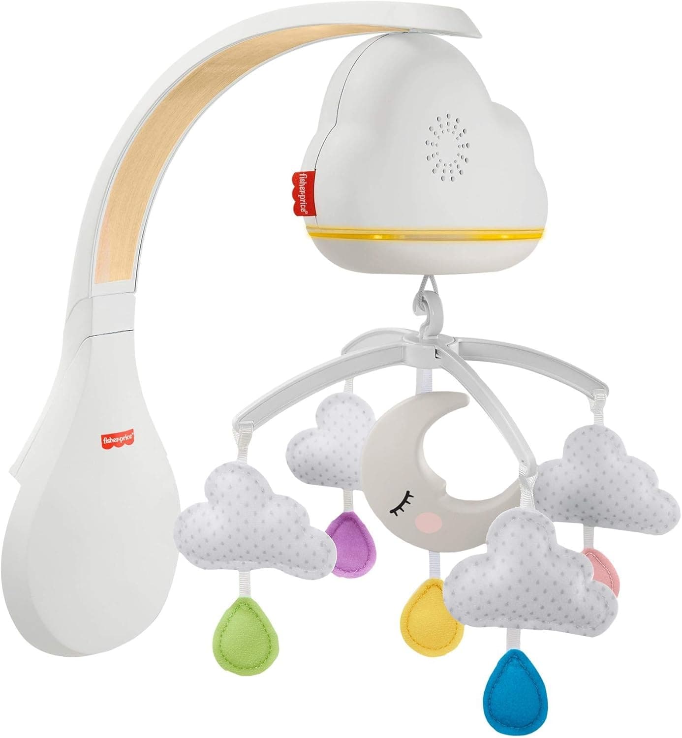 Fisher-Price Nuvens e luas, brinquedo de berço projetor para bebé recém-nascido (Mattel GRP99)