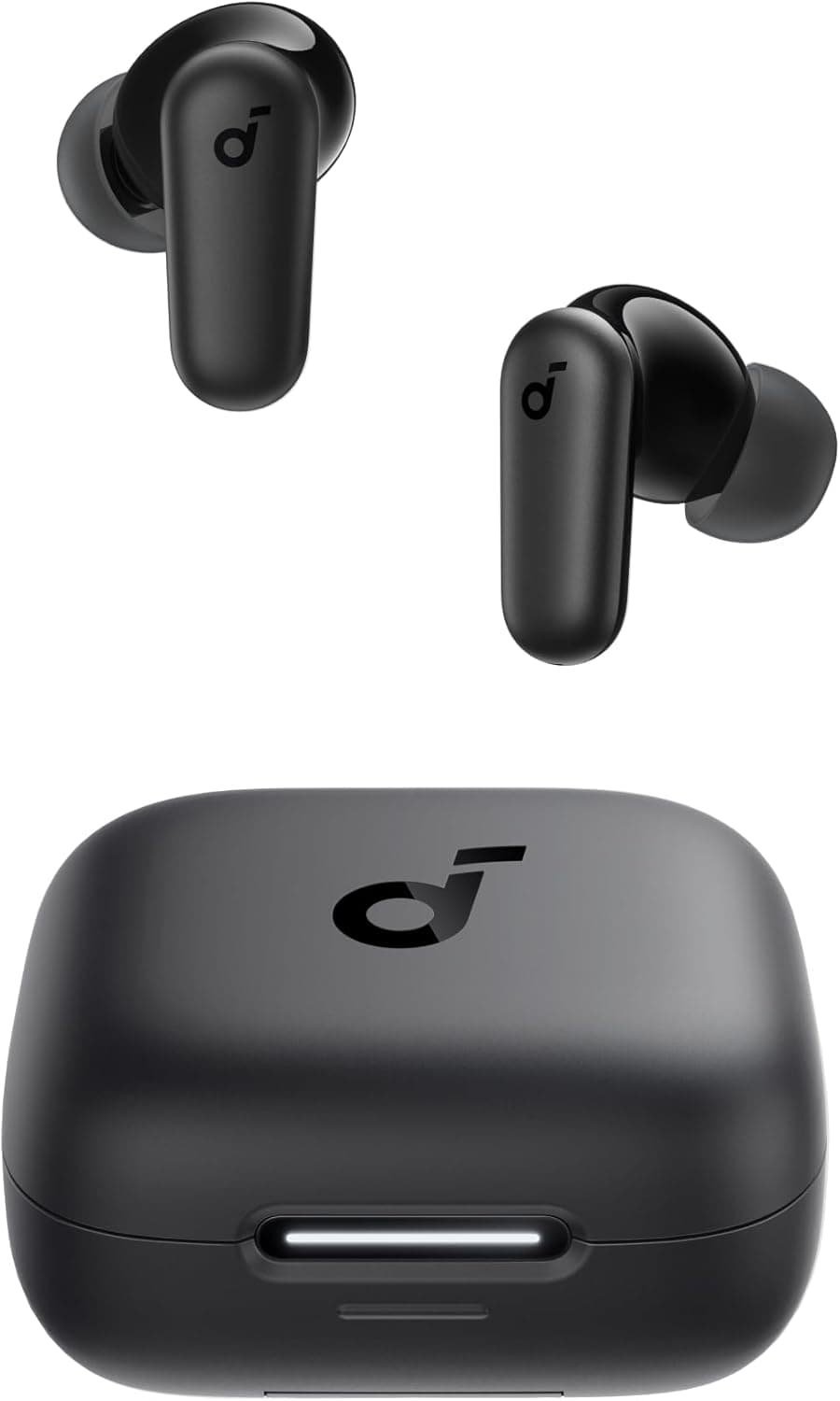 Soundcore P30i Auriculares sem fios Bluetooth com cancelamento de ruído da Anker, cancelamento de ruído potente e inteligente, graves potentes, 45 horas, estojo 2 em 1 e suporte para o telemóvel, IP54