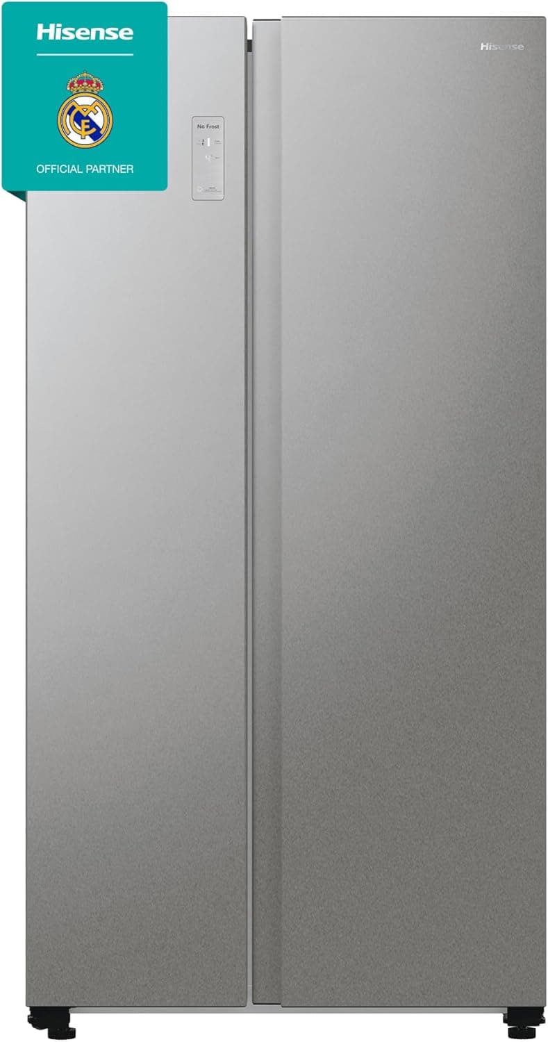 Hisense RS711N4ACE Frigorífico Side by Side, capacidade 547 l com 178,6 cm de altura, sem rost, super frio, alarme de porta aberta, modo de férias, Freezer Convert, baixo nível de ruído