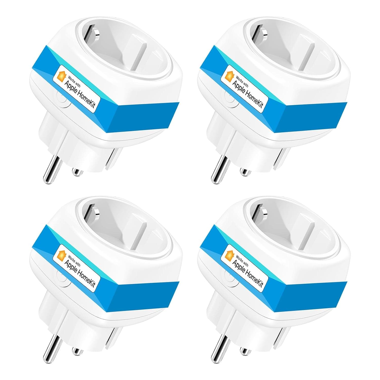 Meross Mini Wifi tomada inteligente compatível com HomeKit Siri Alexa Google Home, inteligente tomada Wifi Smart Plug controlo por voz, 4 peças