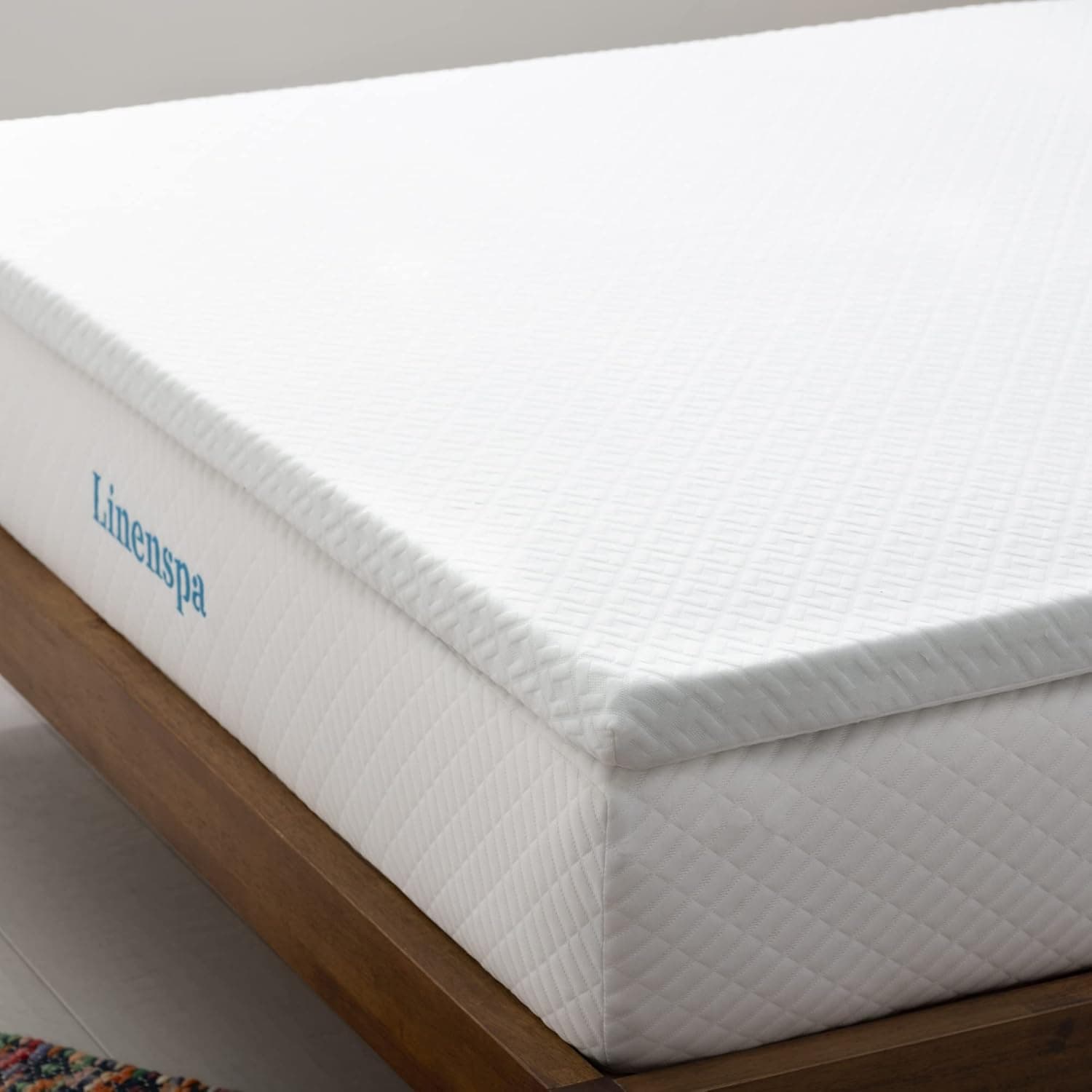 Linenspa Viscoelástico | Topper para colchão 150 x 190 cm com 5 cm de espessura gel e capa removível lavável