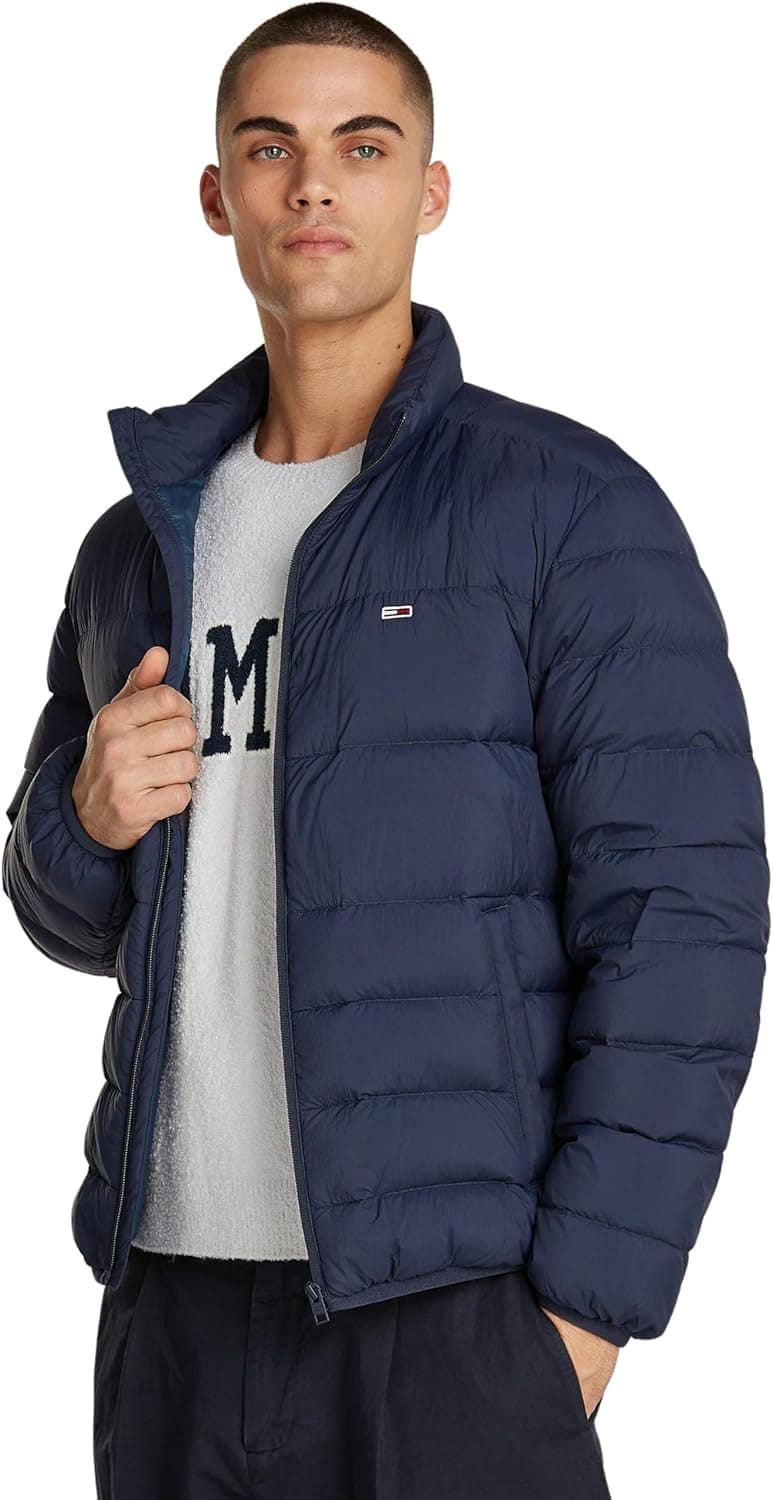 Tommy Jeans Casaco acolchoado para homem packable Down Jacket com fecho de correr
