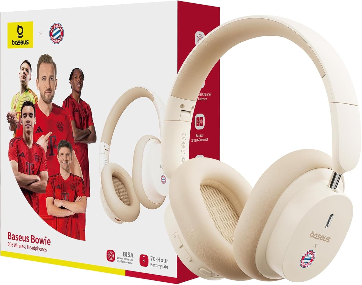Baseus Auriculares Bluetooth Over Ear D05, cinzento