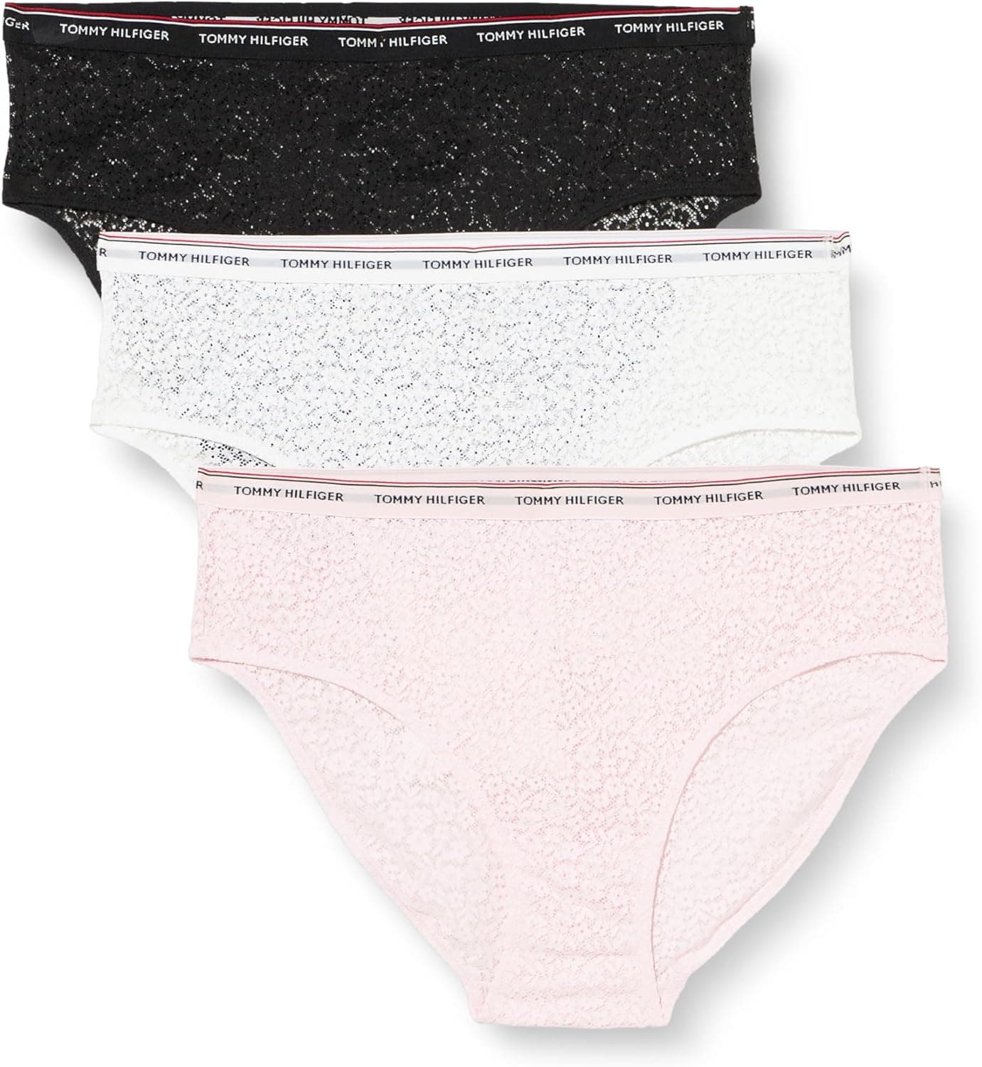 Tommy Hilfiger Cuecas com renda para mulher, pack de 3