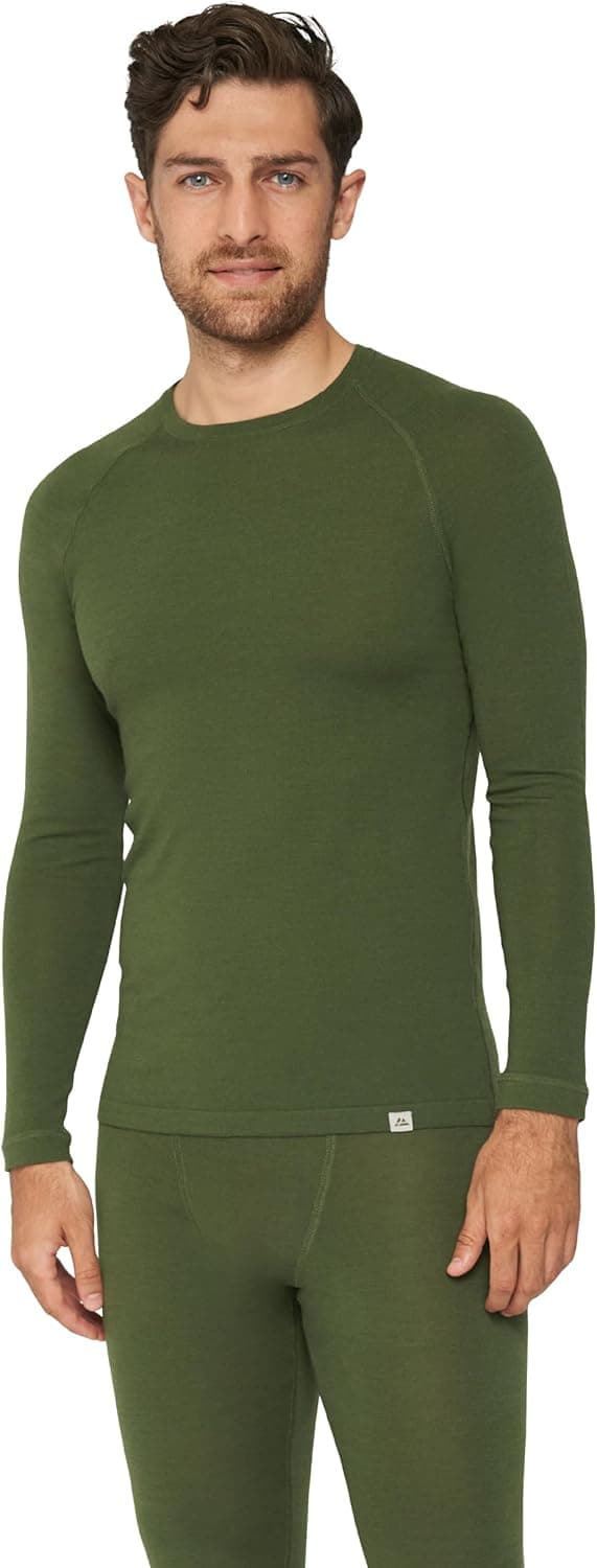 DANISH ENDURANCE T-shirt térmica homem manga comprida em lã Merino - t-shirt interior para homem, roupa térmica homem frio, roupa para o frio extremo