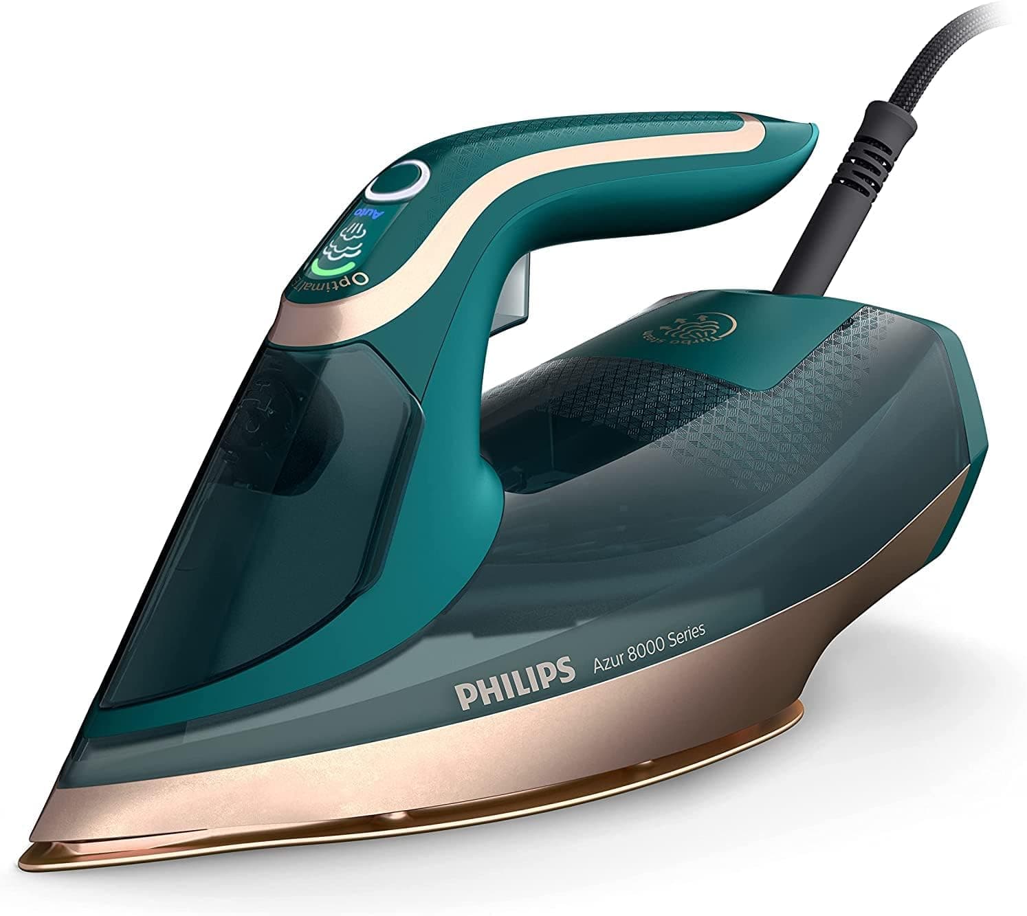 Philips Azur 8000 DST8030/70 | Ferro a vapor com jato contínuo de 70 g/min, turbo vapor de 240 g e potência de 3000 W