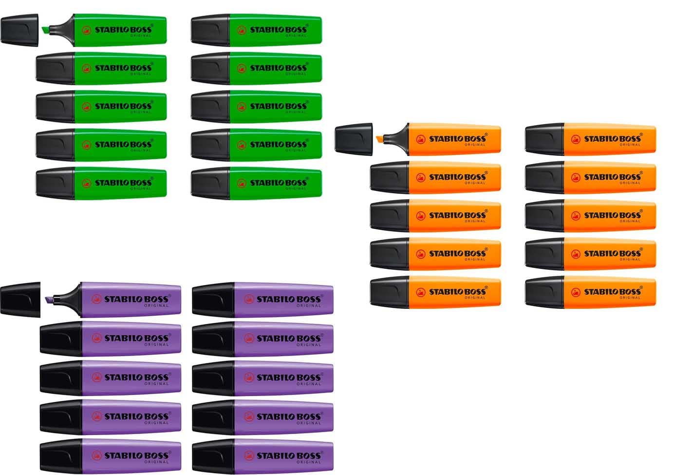 STABILO Marcador fluorescente BOSS original - caixa com 10 unidades cor lavanda