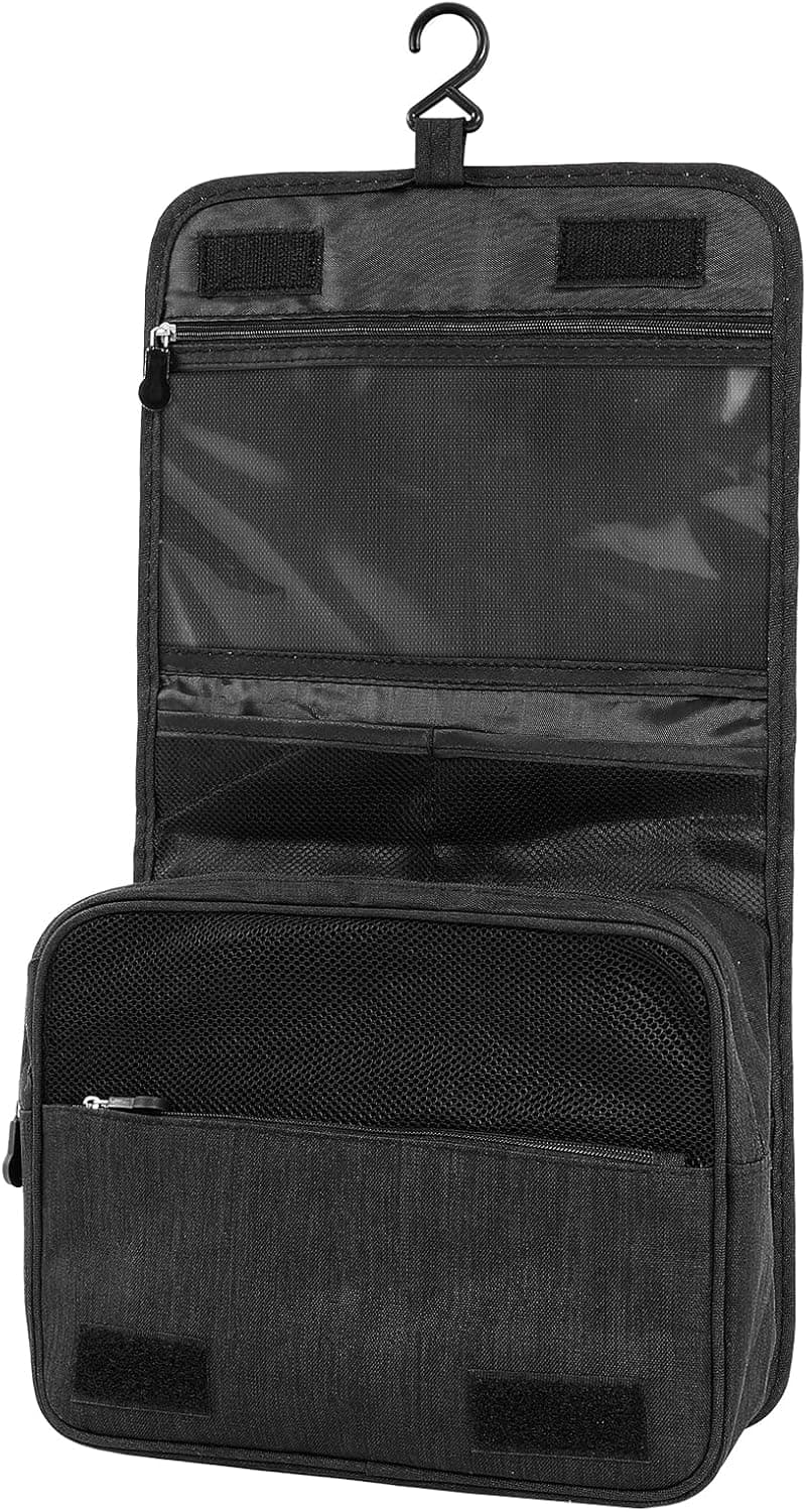 AiQInu Neceser de viagem, impermeável de grande capacidade precisa de maquilhagem, bolsa de higiene com gancho pendente para homem e mulher acessórios de viagem