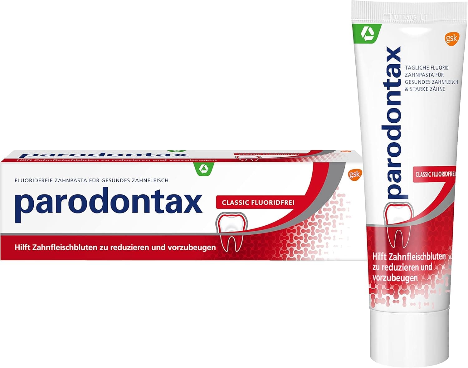 Parodontax Pasta de dentes clássica sem flúor, 75 ml