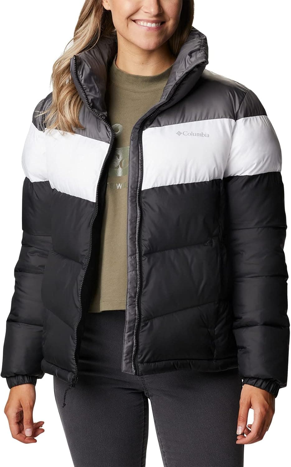 Columbia Puffect casaco com blocos de cor para mulher