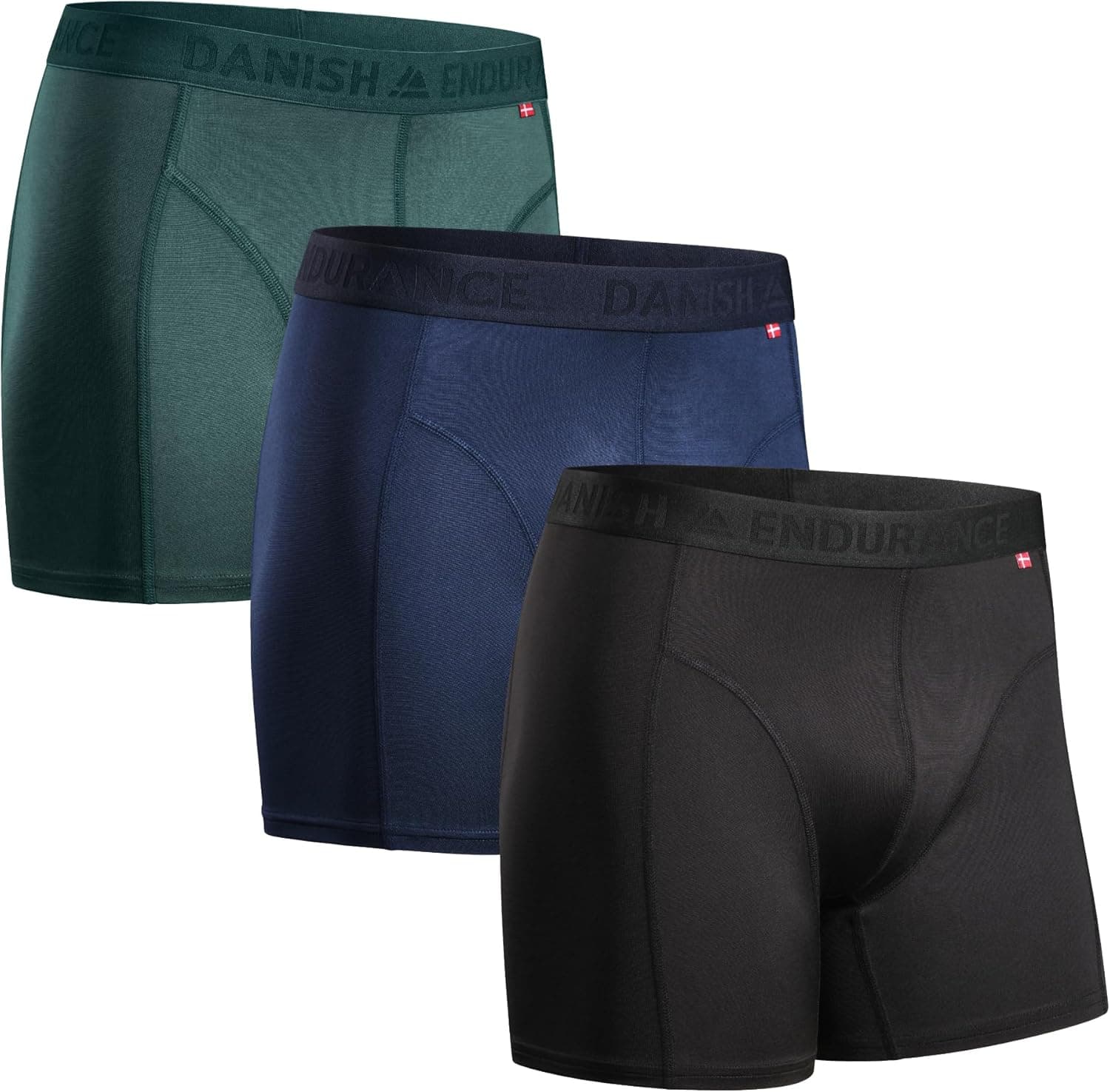 DANISH ENDURANCE Boxers para homem, pack de 3