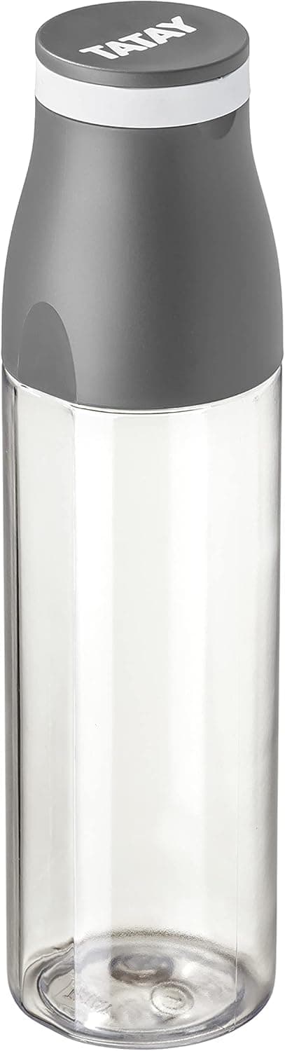 Tatay Garrafa Urban Drink de 650 ml, hermética, de tritan, livre de BPA, resistente a rasgo, não deixa sabor nem odor, máquina de lavar louça e micro-ondas, cor cinzenta