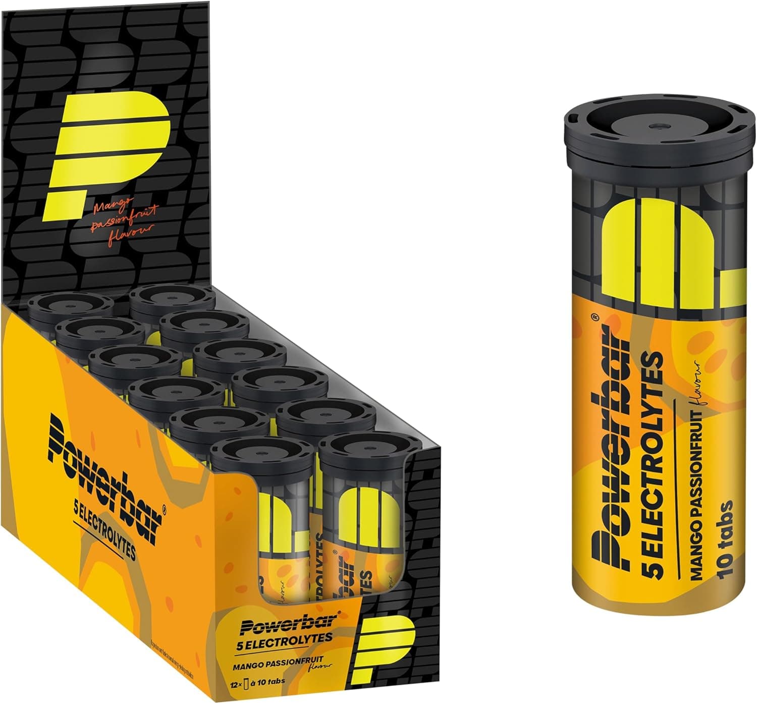 PowerBar 5 Electrolytes Alça-Passionfruit 12 x 10 Tabs - comprimidos fervescentes com 5 eletrólitos