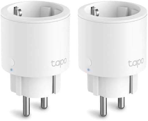 TP-Link Tapo P115 Mini tomada inteligente Wi-Fi com monitorização energética, programar ligar/desligar, poupança de energia, compatível com Alexa e Google Home, cor branca (embalagem de 2)