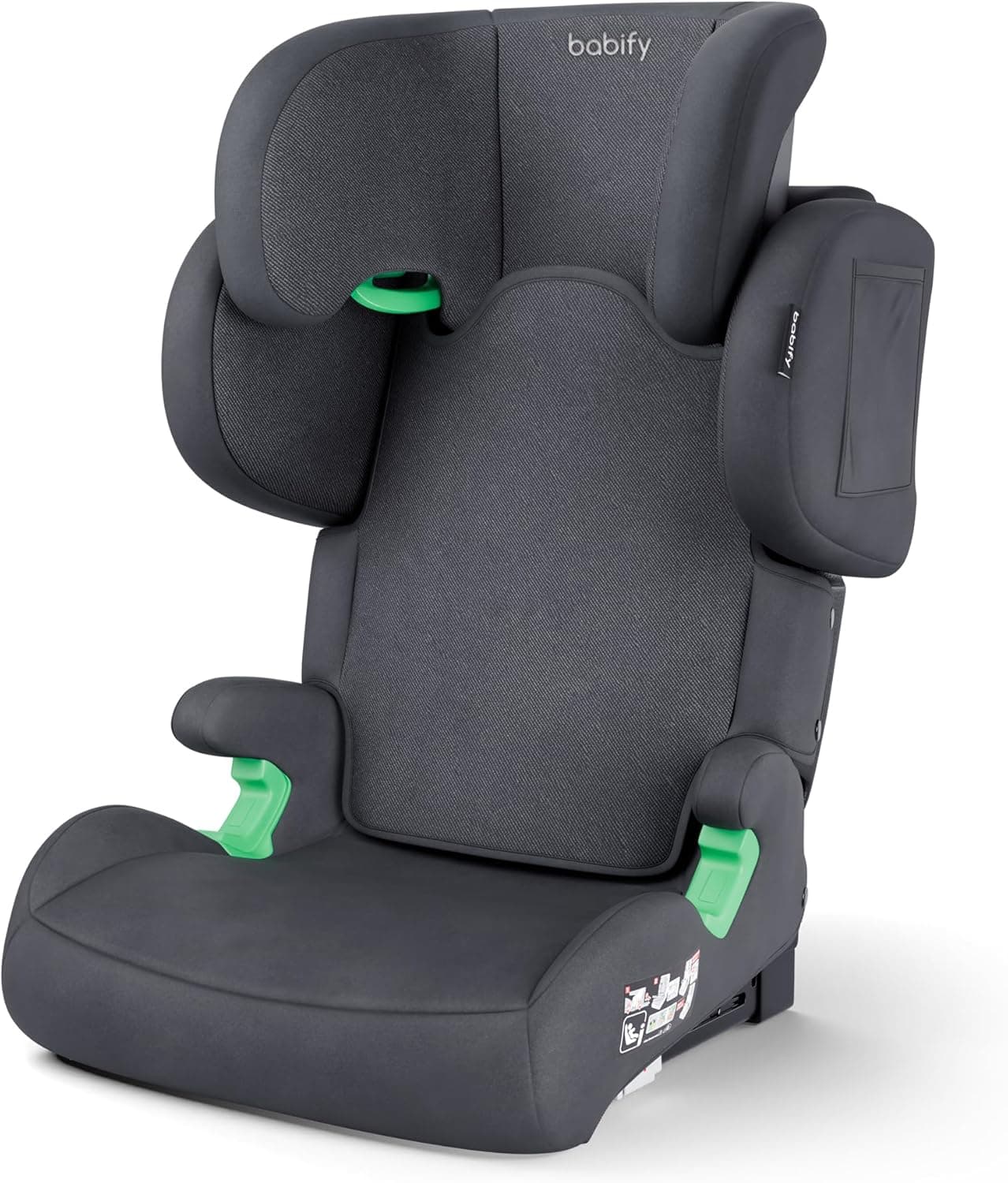 Babify FlexiFit Premium | Cadeira auto com ISOFIX reclinável para crianças dos 3 aos 12 anos e apoio de cabeça ajustável