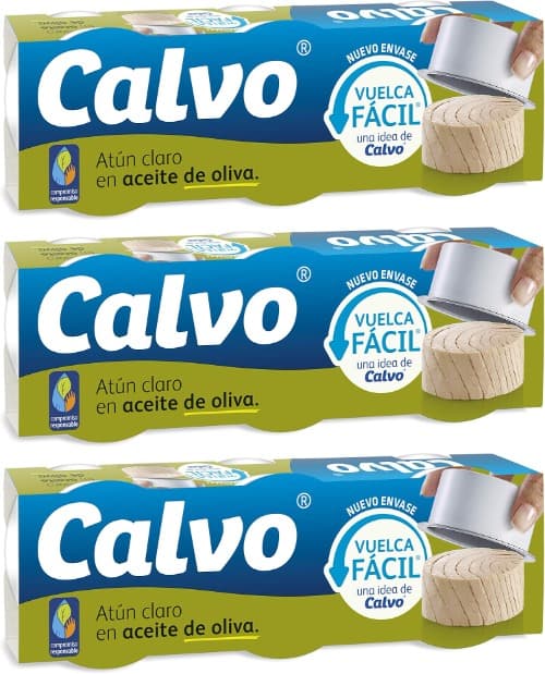 Calvo Atum claro em azeite de oliva, 65g x 9