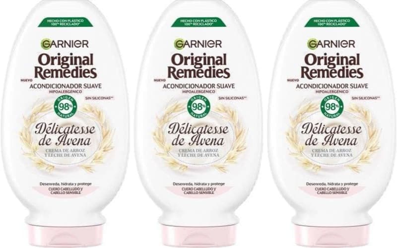 Garnier Original Remedies Delicatesse de aveia condicionador suave calmante, para cabelo normal e sensível, 250 ml x 3