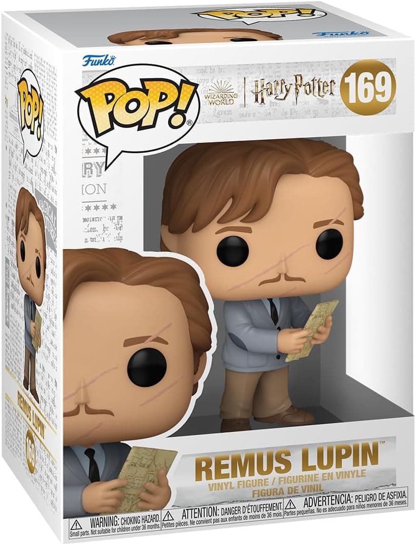 Funko Pop! Filmes: Harry Potter Prisoner of Azkaban - Remus Lupin with Map - Figura de vinil colecionável