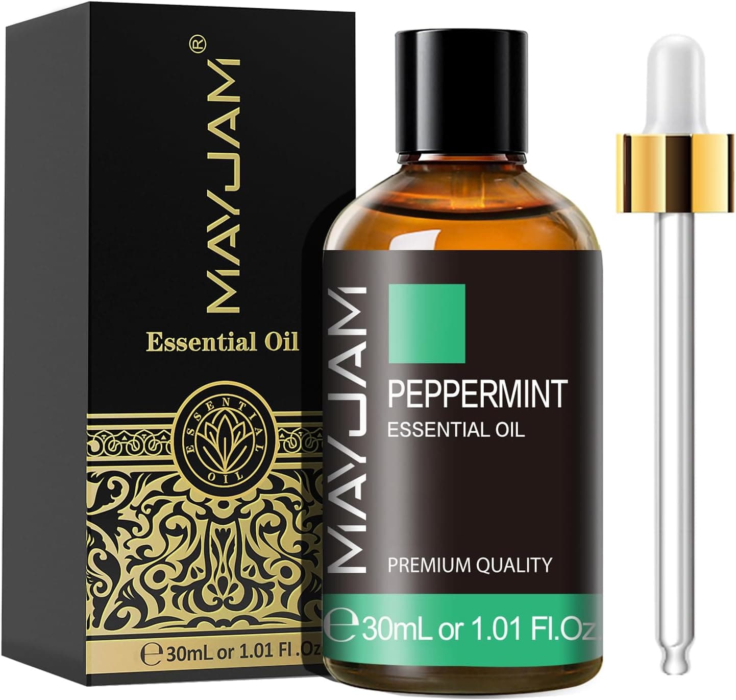 MAYJAM Óleo essencial de menta 30 ml, óleo de menta para difusor de hortelã, humidificador, bricolagem, casa, acessórios
