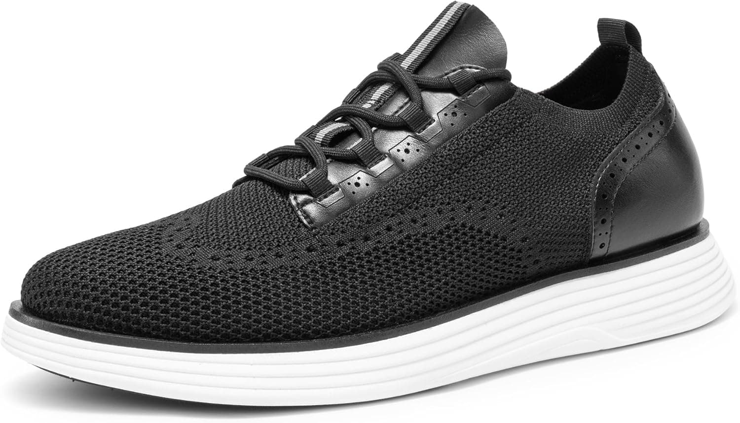 Bruno Marc Sapatos de cordões respiráveis sapatilhas de vestir casual Oxfords para homem e verão com palmilha acolchoada confortável