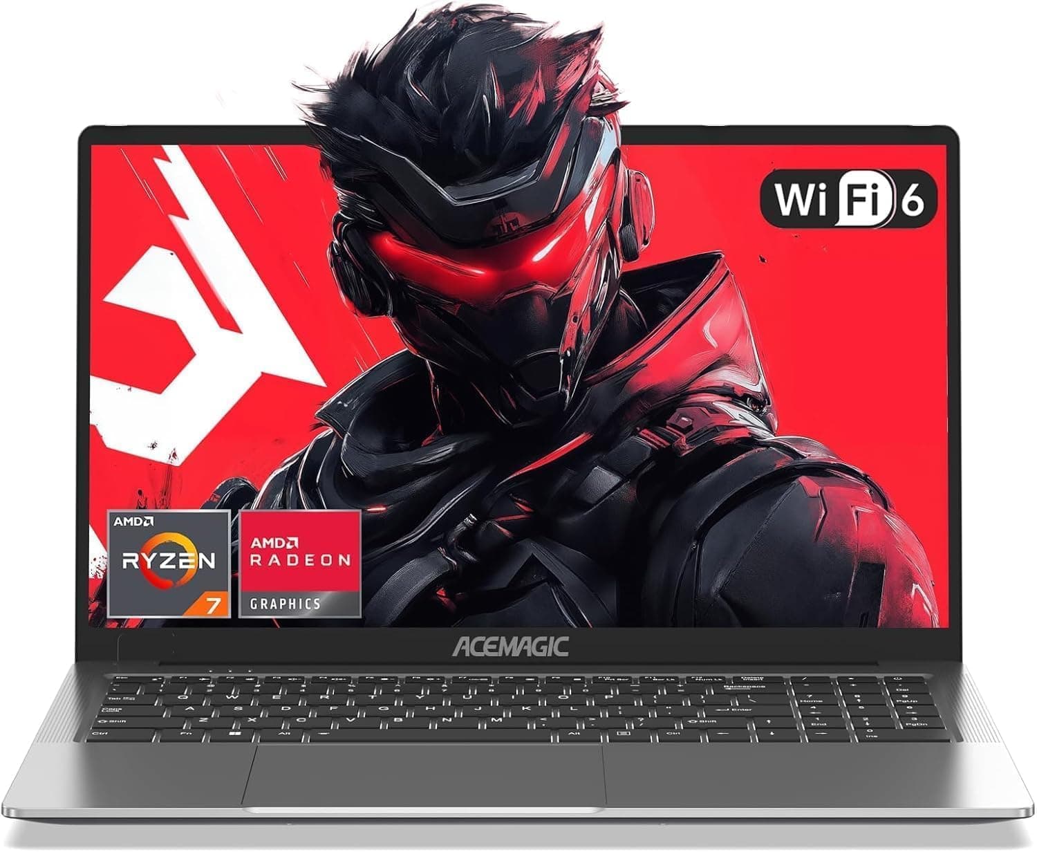 ACEMAGIC 16,1" 2025 Computador portátil AMD Ryzen 7 5700U, até 4,3 GHz capa metálica computador portátil 16 GB RAM NVME 512 GB SSD, suporte retroiluminado, gráficos Radeon RX Vega 8, WiFi 6, BT5.2, L