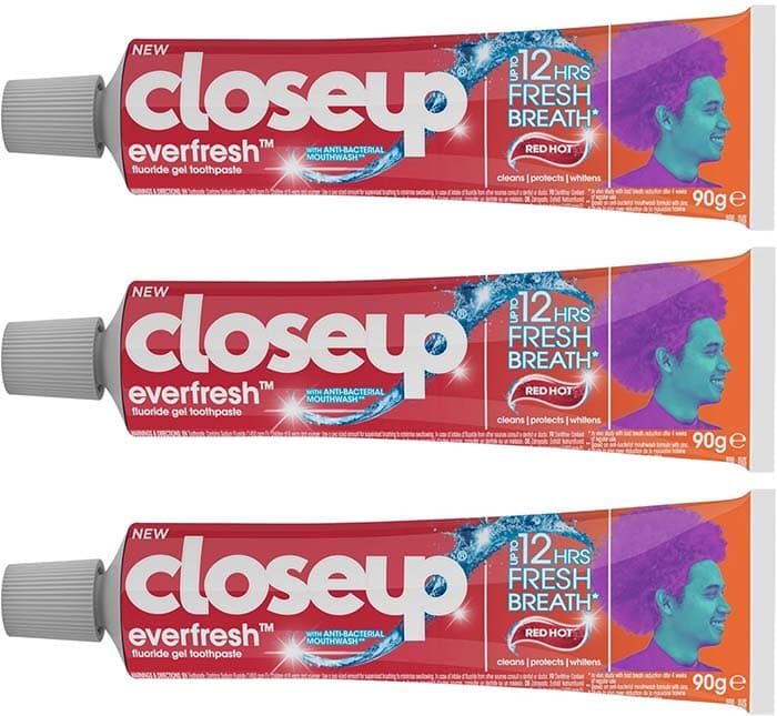 CLOSE UP - Dentífrico em gel - Red Hot 90 g x 3