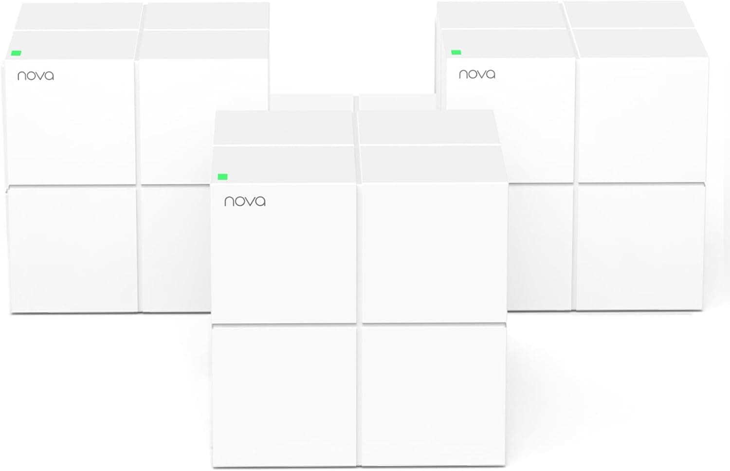 Tenda Nova MW6 Mesh Router sistema Wi-Fi de rede em malha (dupla band até 500 metros, Mu-MIMO, 2 portas Gigabit, Plug and Play, funciona com Alexa, substitua o seu reprodutor de rede tradicional)