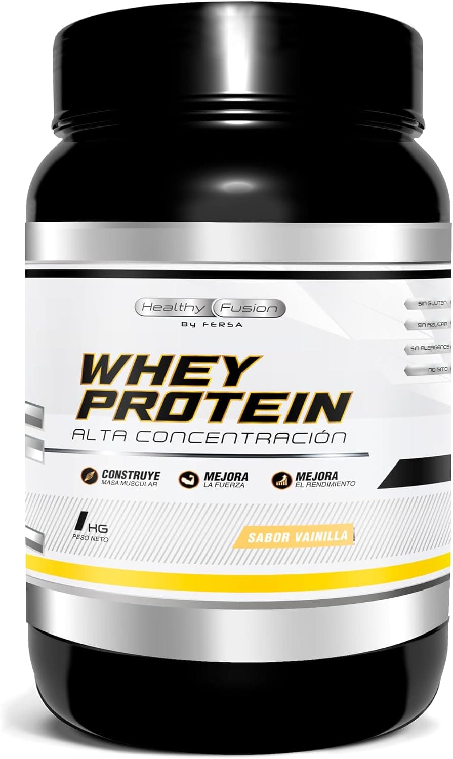 Whey Protein em pó 37,25 g/dose | 100% de proteína pura, aumenta a massa muscular e melhora a recuperação, alto valor proteico e nutricional para os músculos, BCAA e glutamina, 1 kg