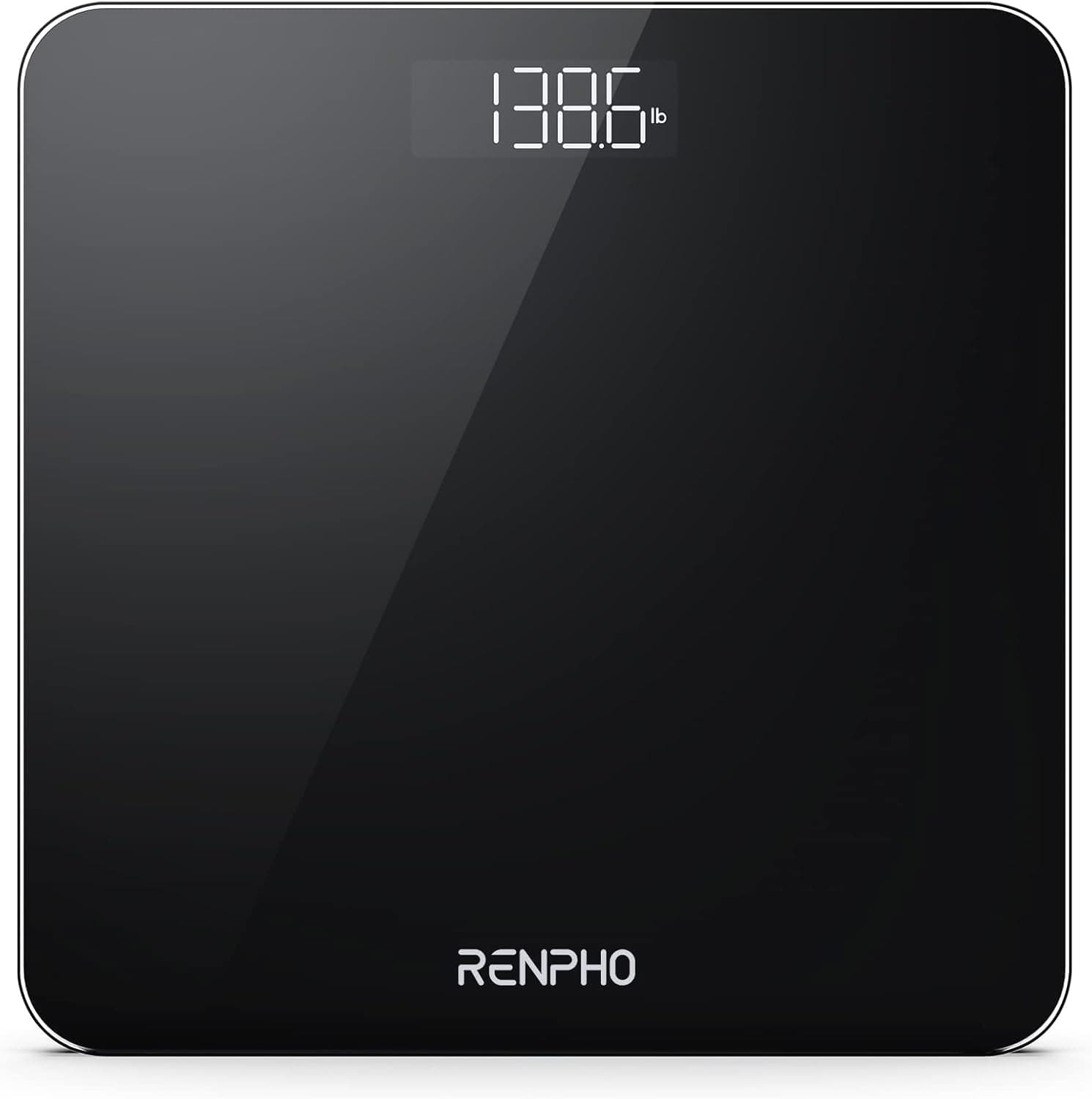 RENPHO Balança de casa de banho digital, balança de peso corporal de alta precisão, tecnologia Step-On, 400 Lb, vascular de peso eletrónico em kg/lb/st, plataforma grande de 28 x 28 cm, Core 1S