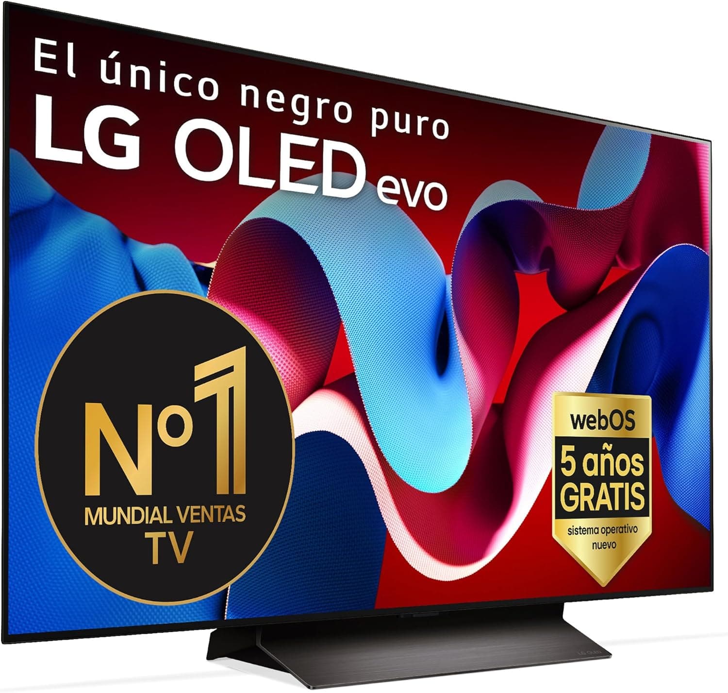 LG OLED48C45LA, 48", OLED 4K, série C4, 3840 x 2160, Smart TV, WebOS24, Processador a9, Dolby Vision, Dolby Atmos, TV Gaming, 144 Hz, AMD FreeSync, preto