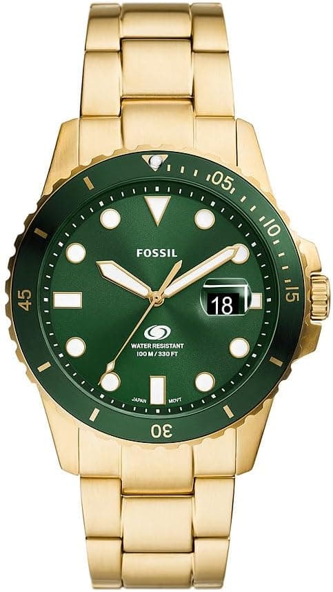 Fossil Relógio masculino azul, movimento de quartzo
