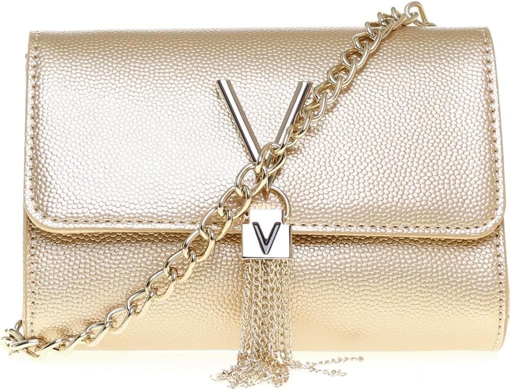 Valentino by Mario Valentino Divina, Mala para mulher, prata, 5 x 11,5 x 17 cm 