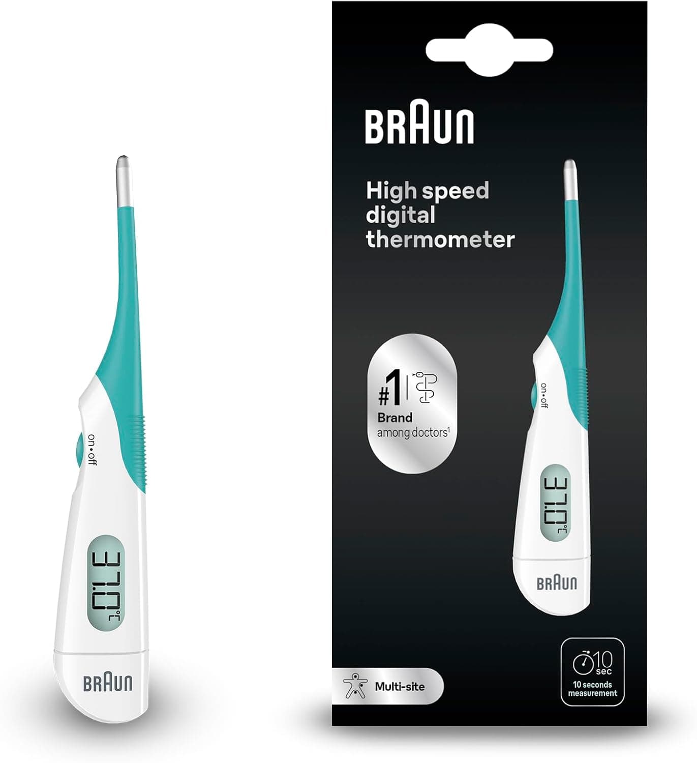 Braun PRT1000 | Termómetro digital de alta precisão para medição oral, axilar ou rectal
