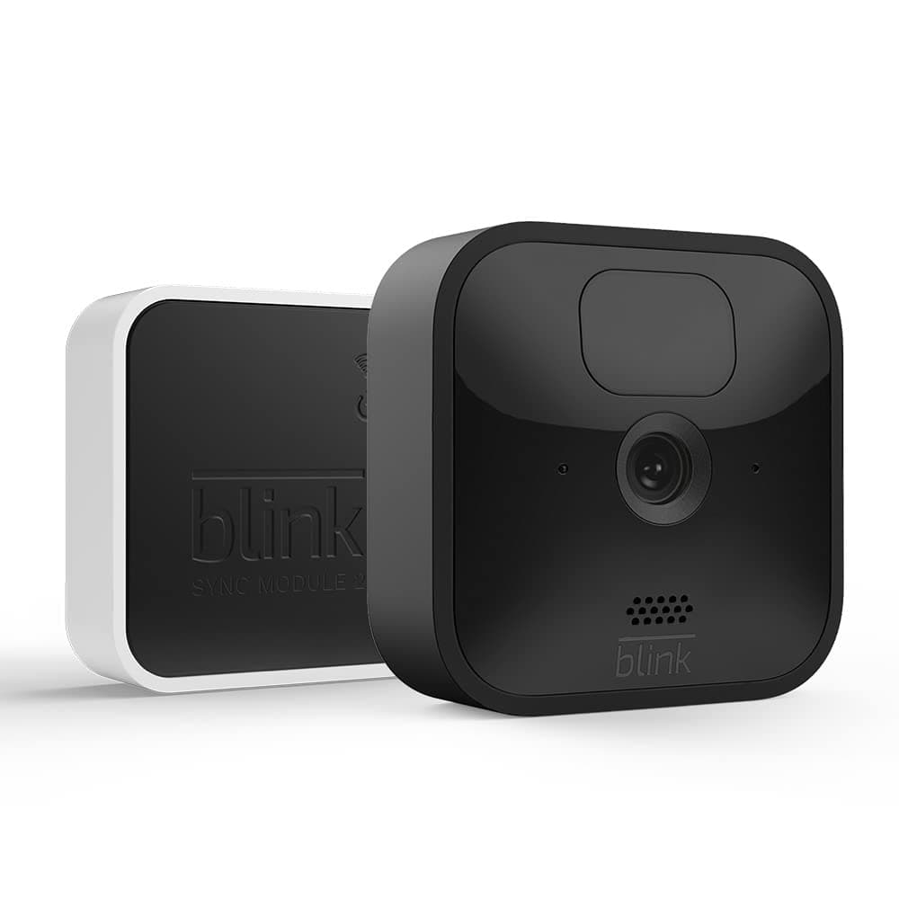 Blink Outdoor | Câmara de vigilância exterior HD sem fios e resistente às intempéries, com 2 anos de autonomia, deteção de movimento, compatível com Alexa | 1 câmara