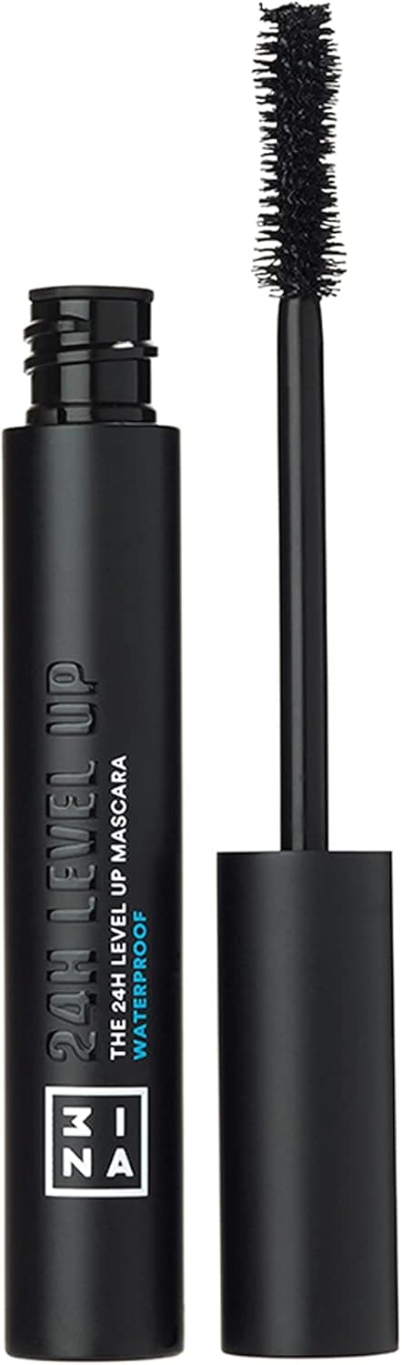 3INA MAKEUP The 24h Level Up Mascara Waterproof 900 | Máscara preta à prova de água para volume e alongamento pestanas