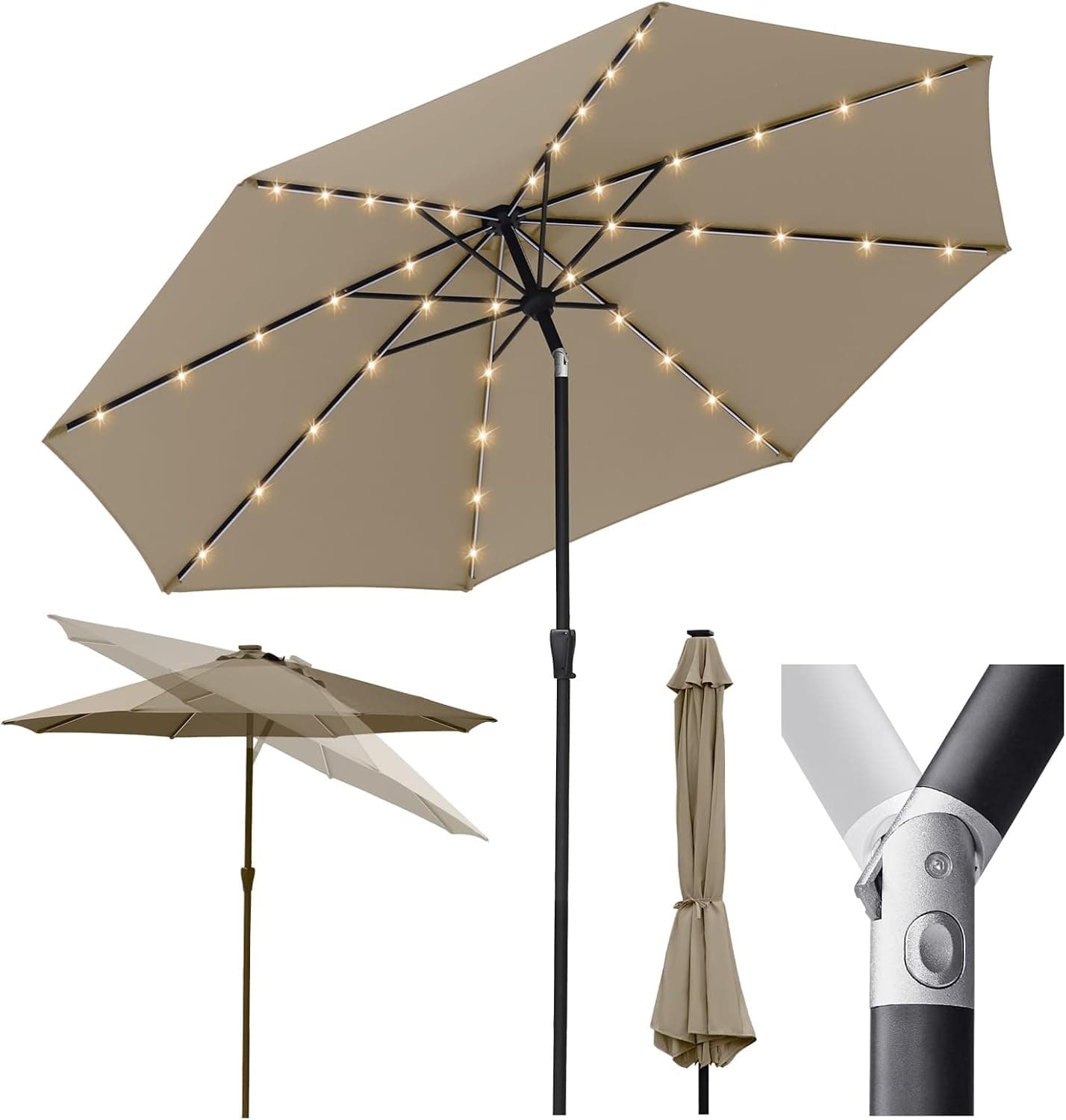 Sekey Parasol | Chapéu de sol de jardim na cor castanha