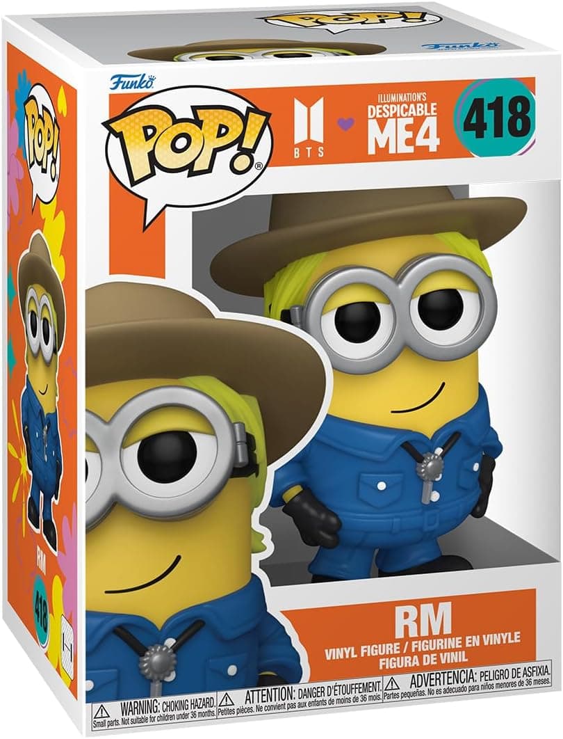 FUNKO Pop! Rocks: Minions X BTS - RM - BTS Minions - Figura de vinil colecionável - ideia de presente - Mercadoria oficial - brinquedos para crianças e adultos - Filmes, fãs de música