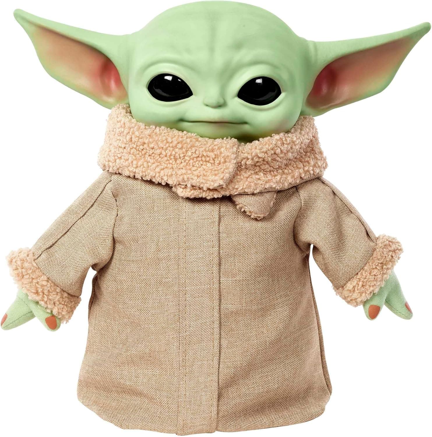 Mattel Star Wars The Mandalorian peluche Grogu corpo macio, brinquedo com sons que fecha os olhos, presente 3 anos (HJM25)