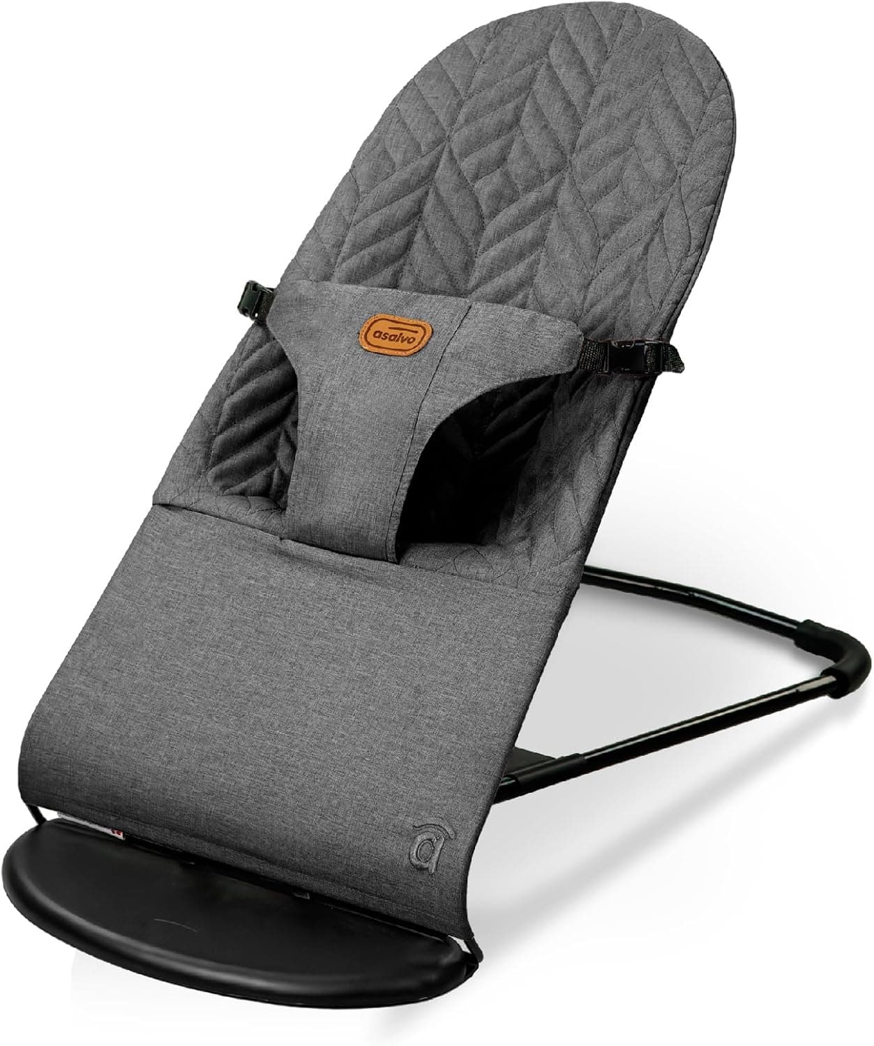 Rede de baloiço para bebé 2 em 1 cadeira de baloiço – Reclinável e dobrável, Arnês de 3 pontos, leve e compacta, uso de 0 meses a 9 kg – Paradise cinzento Asalvo