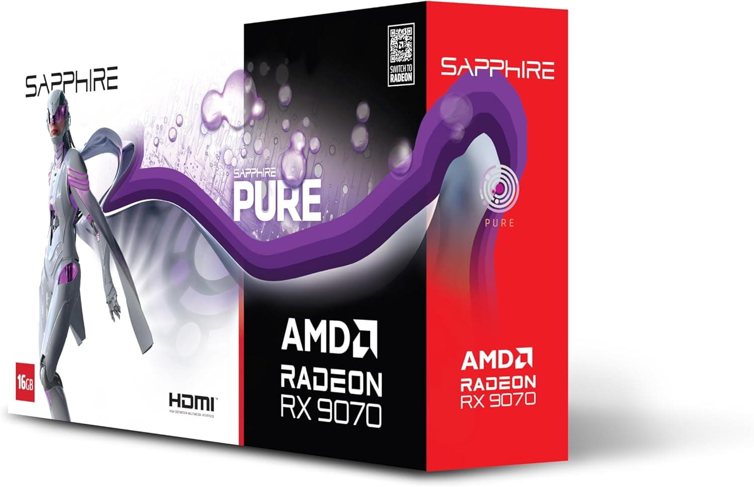 Sapphire Pure AMD Radeon™ RX 9070 Gaming OC 16 GB Dual HDMI/Dual DP