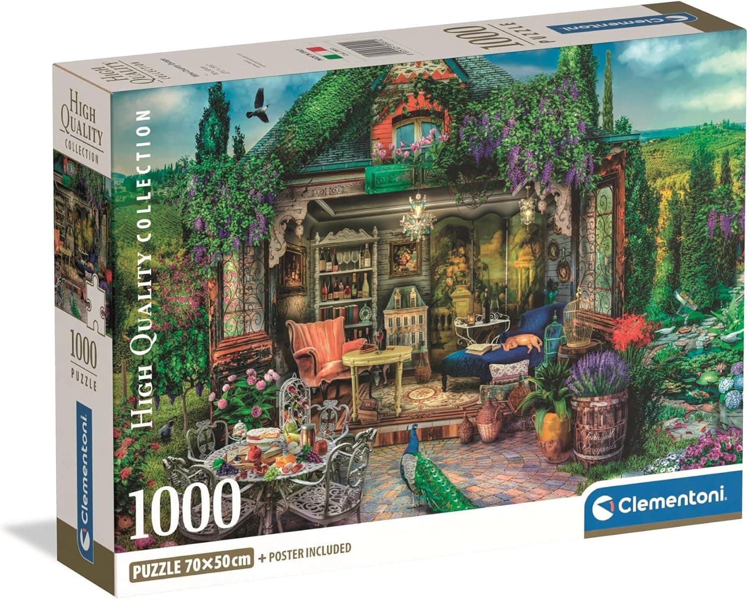 Clementoni - Puzzle para adulto, Wine Country Escape, 1000 peças
