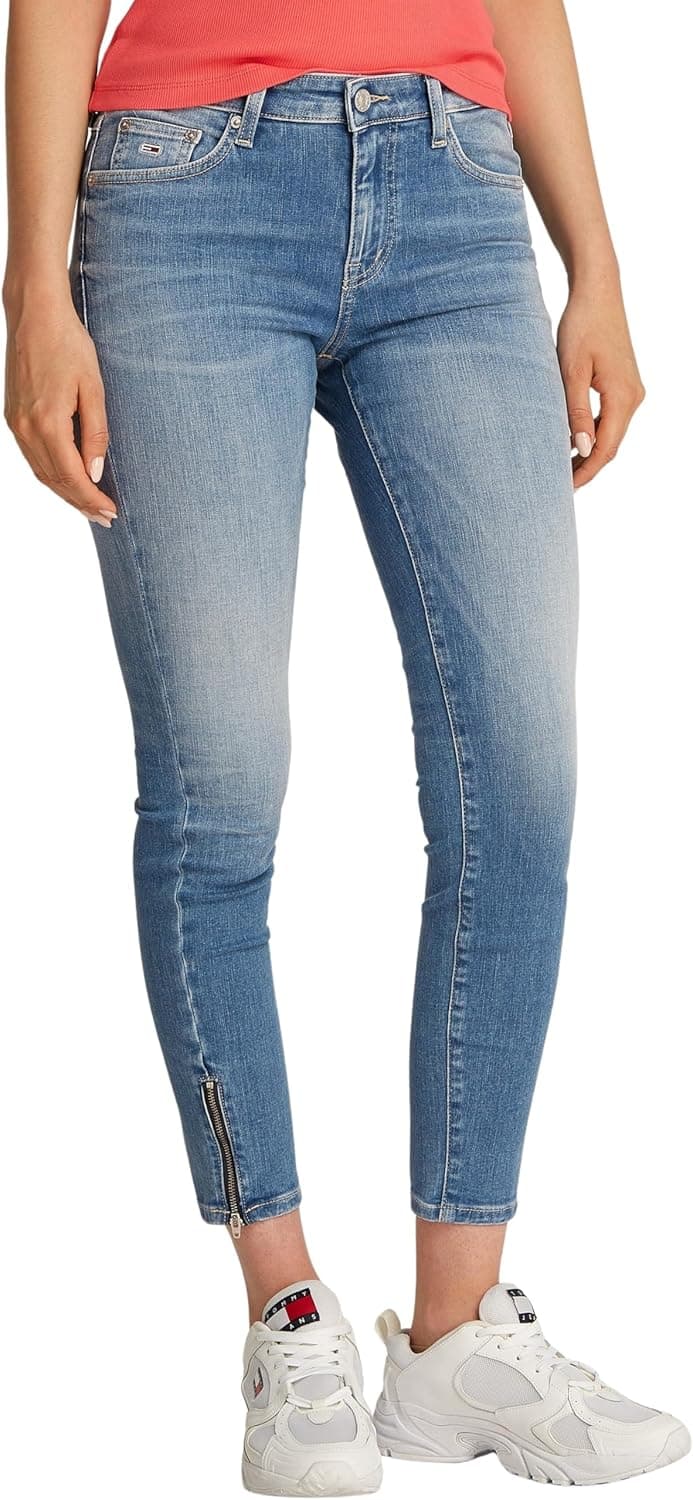 Tommy Jeans Sophie | Calças de ganga skinny de cintura baixa para mulher