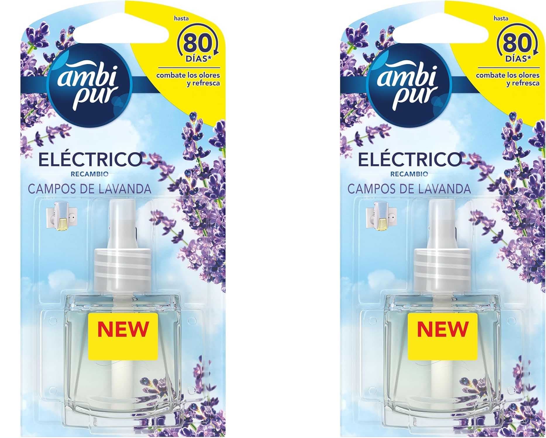 Ambi Pur Lavanda recarga de ambientador elétrico 21,5 ml, para remover odores