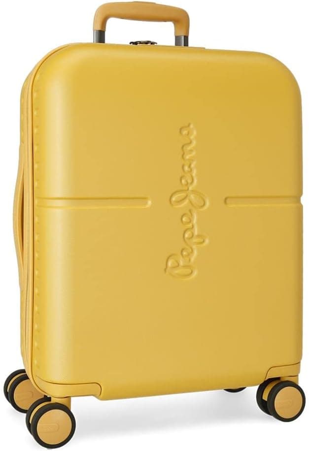 Pepe Jeans Highlight, mala de cabine, bagagem com interior de dois compartimentos, fabricada em material ABS resistente e leve, 4 rodas giratórias, fecho TSA integrado e porta USB incorporado